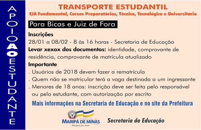 Leia mais sobre o artigo Em processo democrático, Educação fará inscrições para transporte estudantil