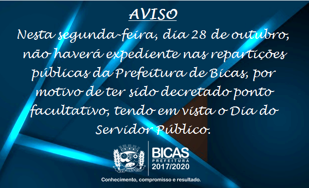 Leia mais sobre o artigo Prefeitura não funciona nesta segunda, 28 de outubro