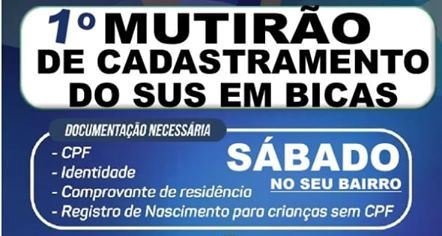 Leia mais sobre o artigo 1º Mutirão de Cadastramento do SUS em Bicas