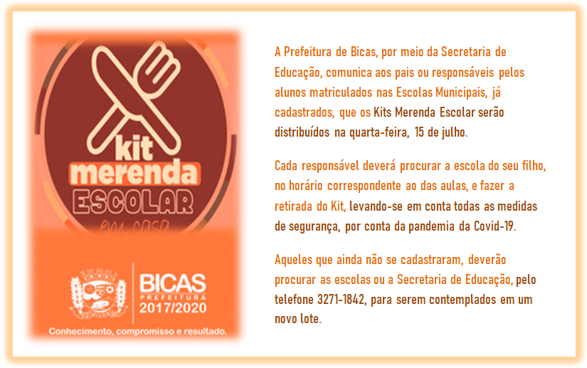 Leia mais sobre o artigo Prefeitura distribui Kit Merenda Escolar nesta quarta-feira, dia 15