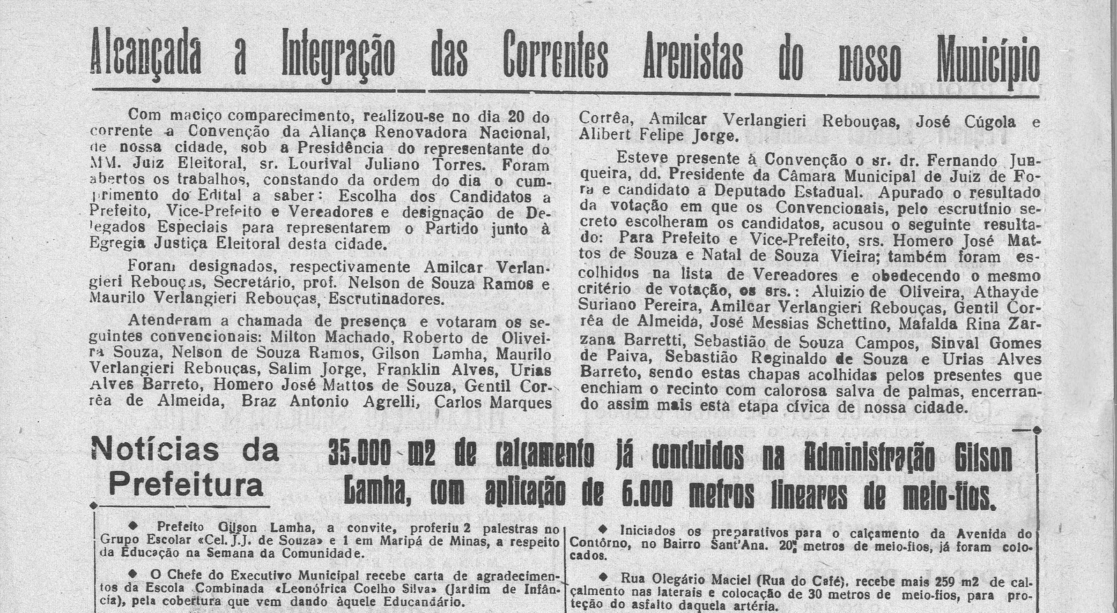 Leia mais sobre o artigo Há 50 anos, em 27/09/1970, O MUNICÍPIO publicava: Prefeitura, ARENA lança candidatos, Coluna Social (José Maria Ramos)
