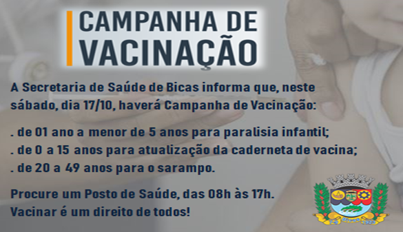 Leia mais sobre o artigo Campanha de Vacinação: paralisia, atualização da caderneta e sarampo
