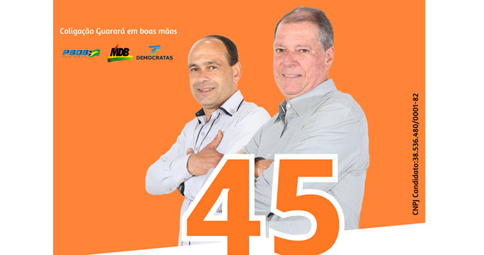Leia mais sobre o artigo Em Guarará, pela coligação “GUARARÁ EM BOAS MÃOS”, formada pelos partidos MDB/DEM/PSDB, o candidato eleito a prefeito foi o empresário JOSÉ MAURÍCIO DE SALES (PSDB), tendo como vice o JUNINHO DA PRECISA (MDB)