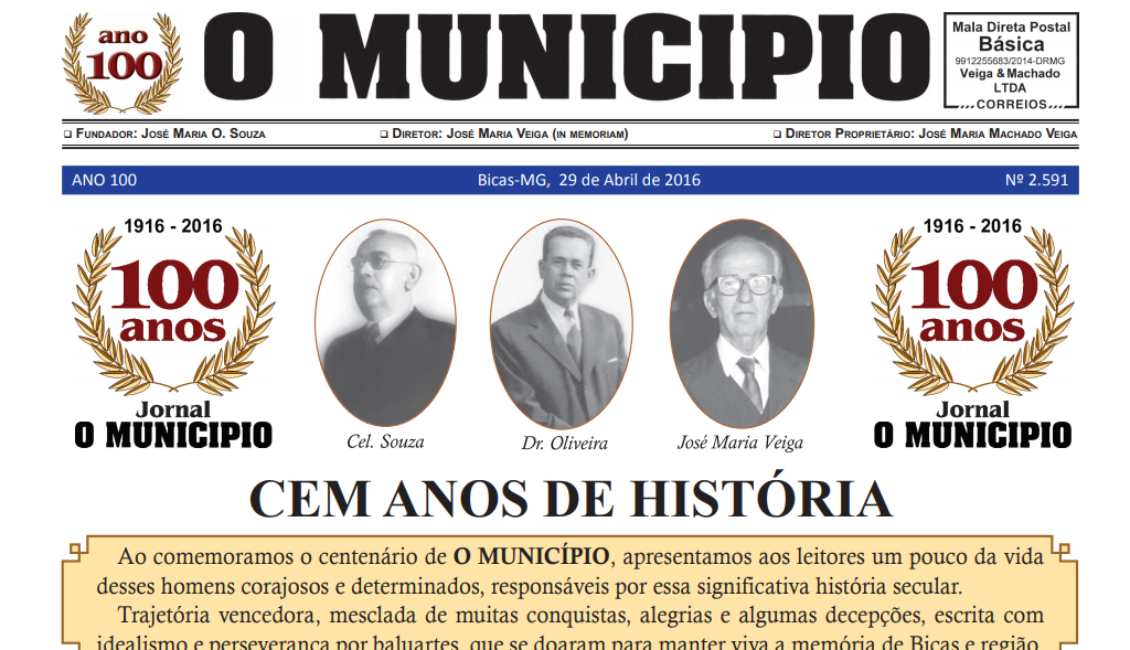 Leia mais sobre o artigo 29 de abril de 2021: 105º aniversário do jornal O MUNICÍPIO