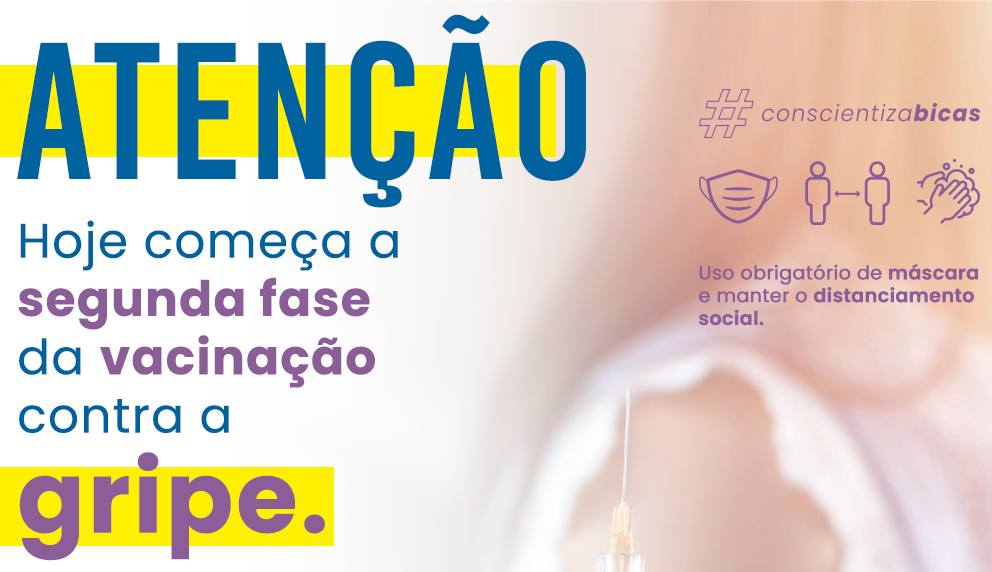 Leia mais sobre o artigo Gripe: vacinação da segunda fase começou nesta terça-feira, 12