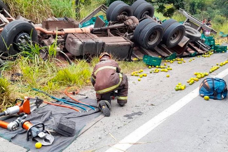 Leia mais sobre o artigo Motorista de caminhão morre em acidente na BR-267