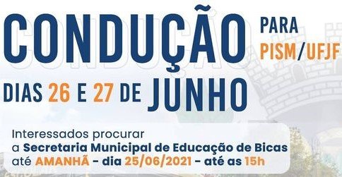 Leia mais sobre o artigo Prefeitura de Bicas disponibiliza condução para o PISM/UFJF