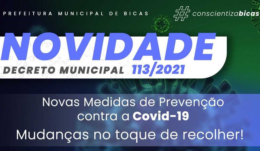 Leia mais sobre o artigo Prefeito de Bicas decreta novas medidas de prevenção contra a Covid-19