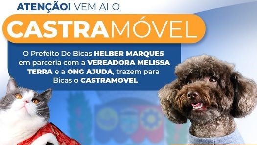 Leia mais sobre o artigo CastraMóvel da ONG Ajuda vai passar por Bicas