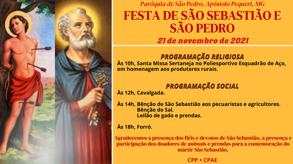 Leia mais sobre o artigo Festa de São Sebastião e São Pedro / Pequeri