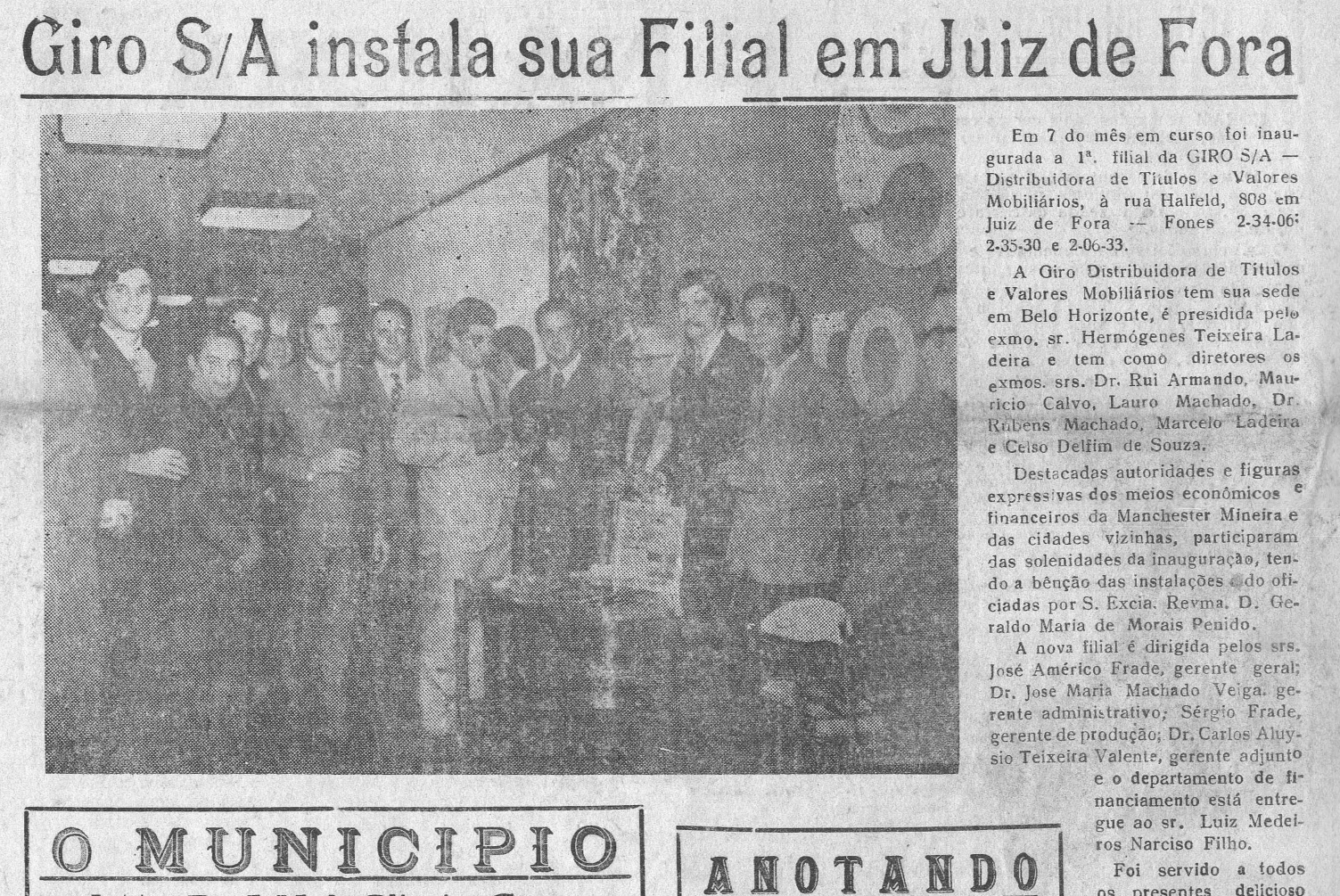 Leia mais sobre o artigo Há 50 anos, em 16/04/1972, O MUNICÍPIO publicava: Giro S/A / Notícias da Prefeitura / ANOTANDO / Coluna Social (José Maria Ramos)