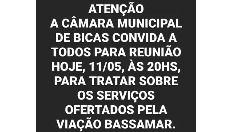 Leia mais sobre o artigo Câmara Municipal de Bicas se reúne com a Viação Bassamar