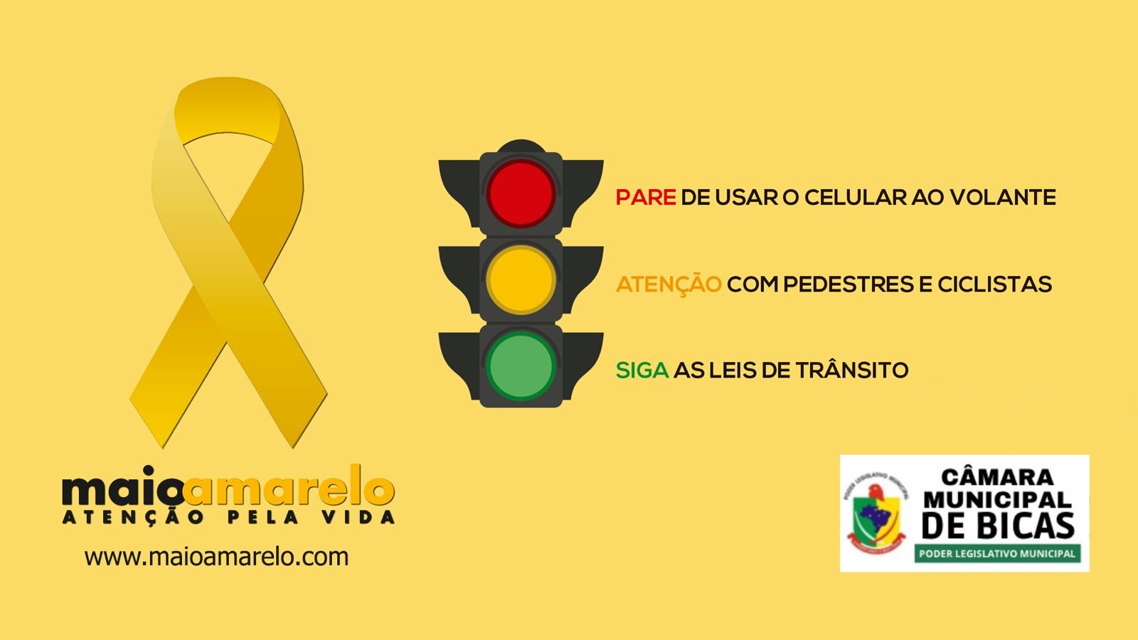Leia mais sobre o artigo Maio Amarelo: Câmara apoia campanha nacional de educação no trânsito