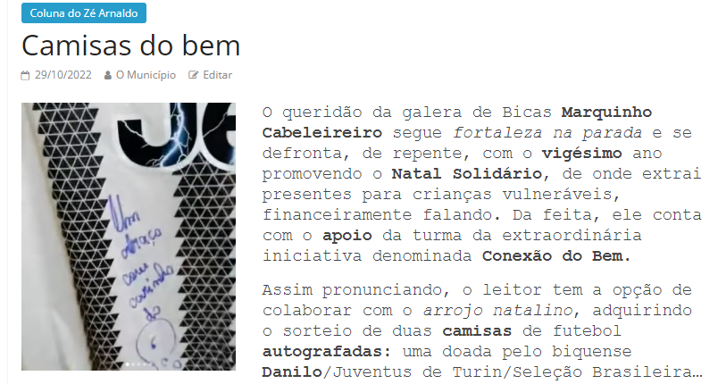 Leia mais sobre o artigo Camisas do bem
