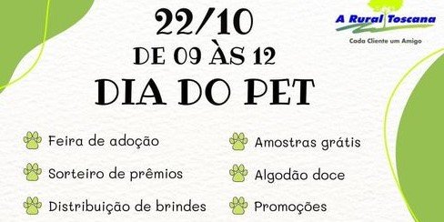 Leia mais sobre o artigo Dia do Pet / Venha aproveitar com a gente!
