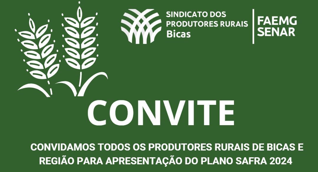 Leia mais sobre o artigo Apresentação do Plano Safra 2024 / Nesta quarta, às 18h