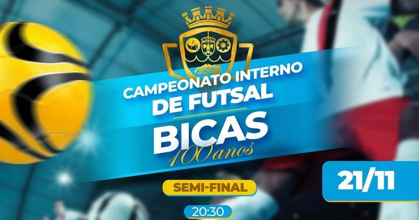Leia mais sobre o artigo Campeonato Interno de Futsal – Bicas 100 anos – Semifinal nesta terça-feira – 21/11