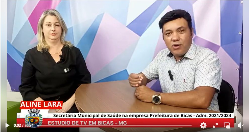 Leia mais sobre o artigo ConexãoTV – Entrevista com a secretária de Saúde de Bicas, Aline Lara