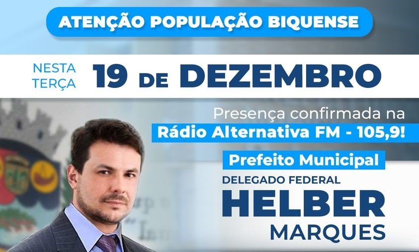 Leia mais sobre o artigo Rádio Alternativa FM – 105,9 – Prefeito de Bicas, Delegado Federal Helber Marques, presta esclarecimentos e faz um balanço das ações em 2023