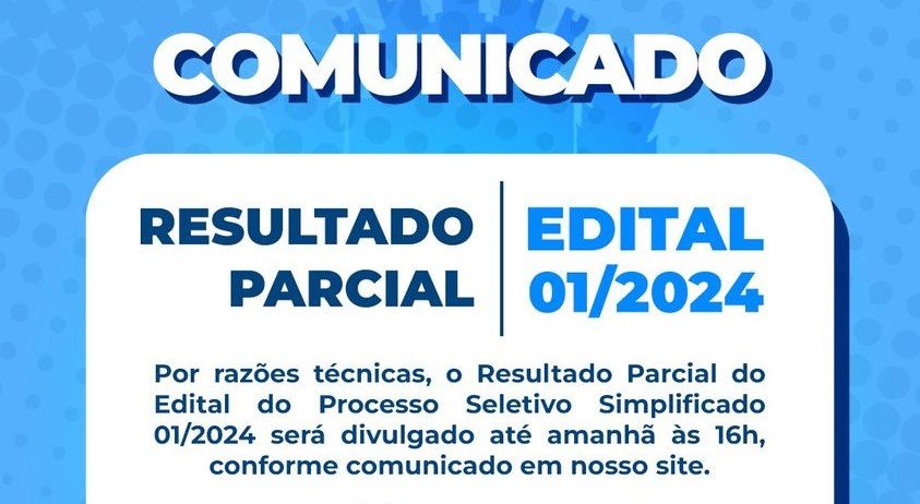 Leia mais sobre o artigo Comunicado – Processo Seletivo 01/2024 – Prefeitura de Bicas