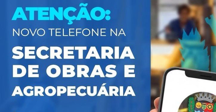 Leia mais sobre o artigo Novo telefone da Secretaria de Obras e Agropecuária de Bicas