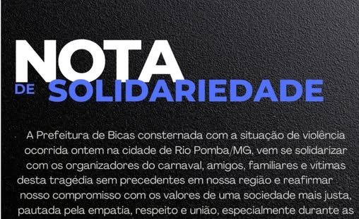 Leia mais sobre o artigo Prefeitura de Bicas | Nota de Solidariedade
