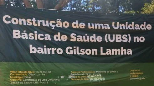 Leia mais sobre o artigo Construção da UBS do Bairro Gilson Lamha (Saracura)
