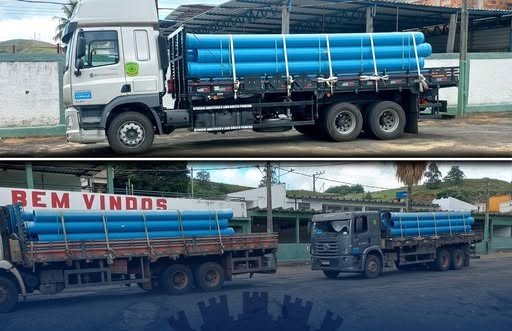 Leia mais sobre o artigo Chegaram os tubos que serão utilizados na modernização da rede de abastecimento de água do município