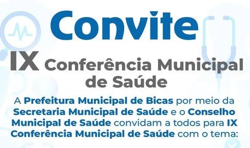 Leia mais sobre o artigo Prefeitura de Bicas | IX Conferência Municipal de Saúde