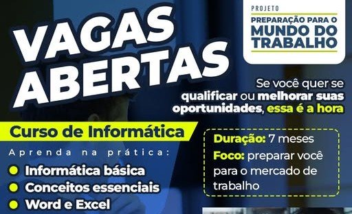 Leia mais sobre o artigo Bicas oferece curso de Informática através Projeto Mundo do Trabalho
