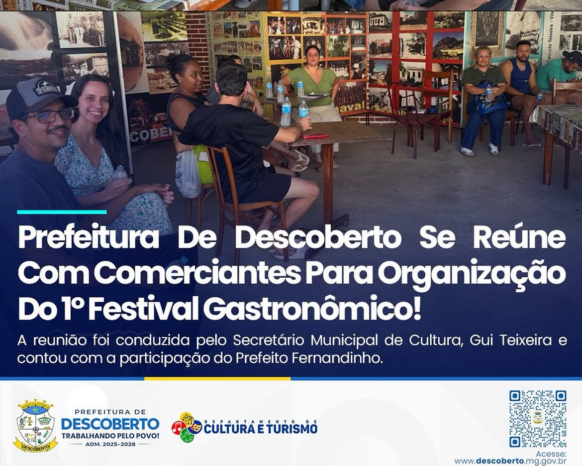 Leia mais sobre o artigo Prefeitura de Descoberto se reúne com comerciantes para organização do 1º Festival Gastronômico