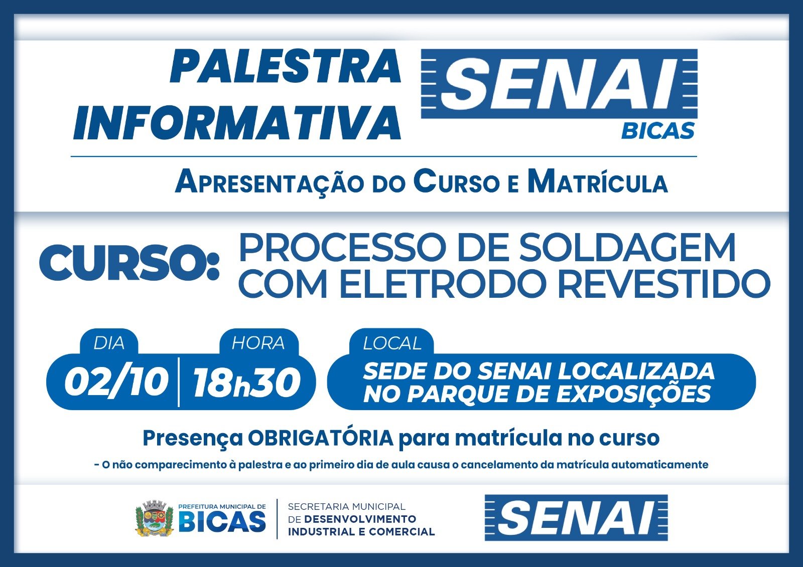 Leia mais sobre o artigo Bicas_Palestra Informativa do Curso de Processo de Soldagem com eletrodo revestido