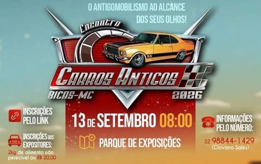 Leia mais sobre o artigo 5º Encontro de Carros Antigos de Bicas_2026