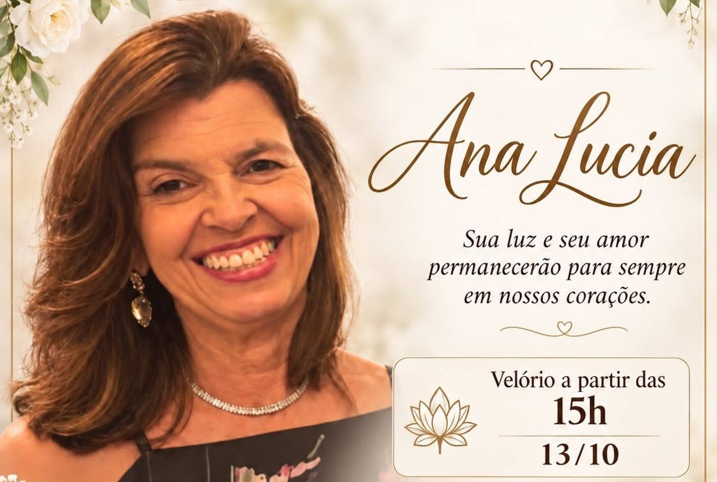 Nota de Falecimento – Ana Lúcia Rocha Azevedo