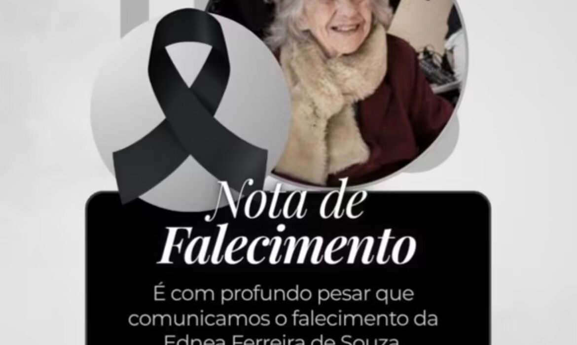 Nota de Falecimento – Ednea Ferreira de Souza